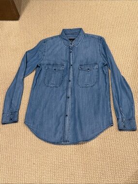 Rails Denim Button-Up Shirt in Blue